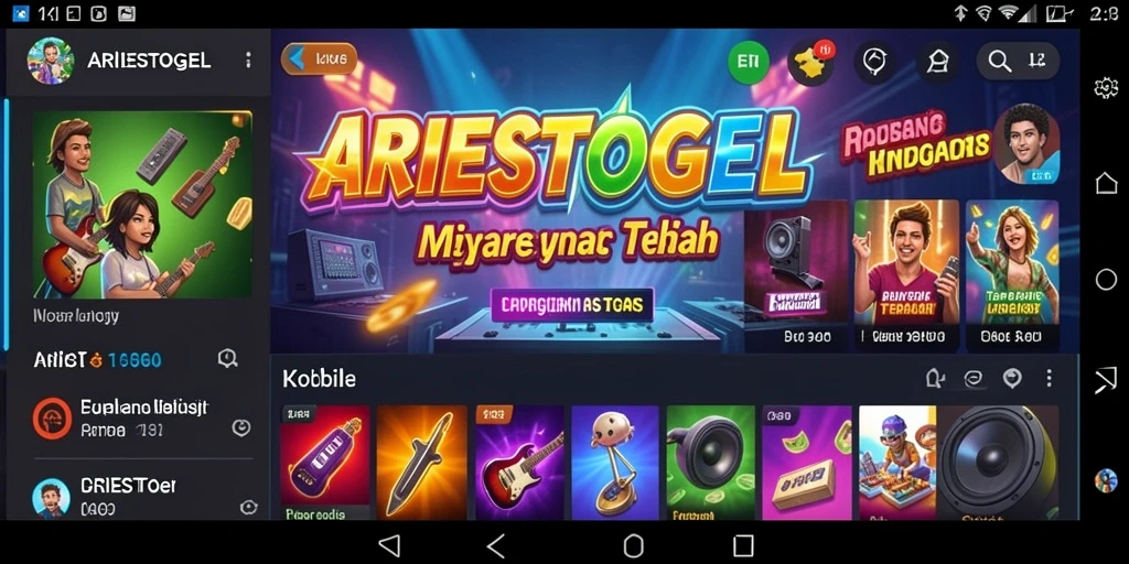 Tampilan gameplay ARIESTOGEL yang seru dan interaktif.