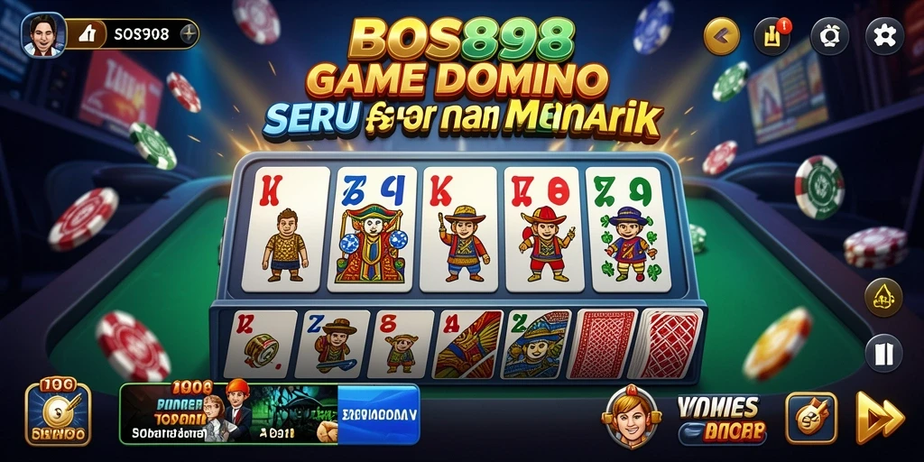 Screenshot gameplay bos898 yang menunjukkan keseruan bermain Domino.