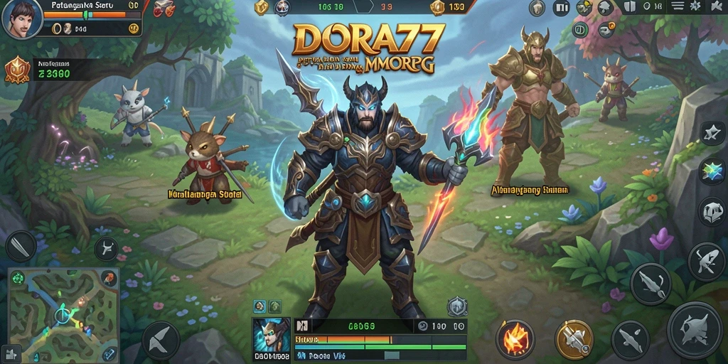 Tampilan gameplay DORA77 yang menarik dan penuh aksi MMORPG.