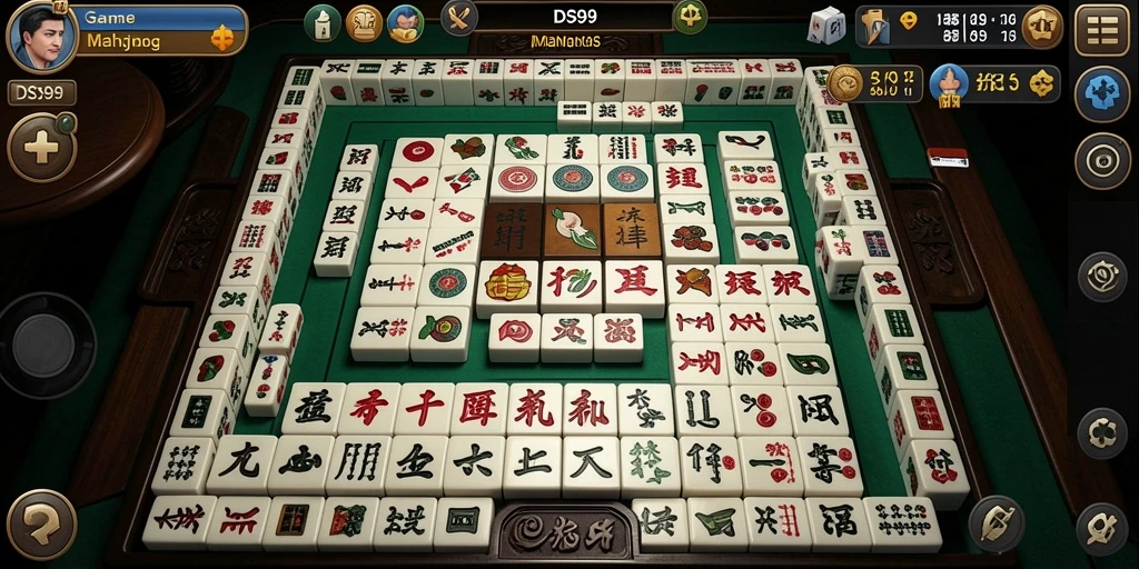 Tampilan gameplay seru dari DS99 dengan berbagai level Mahjong.