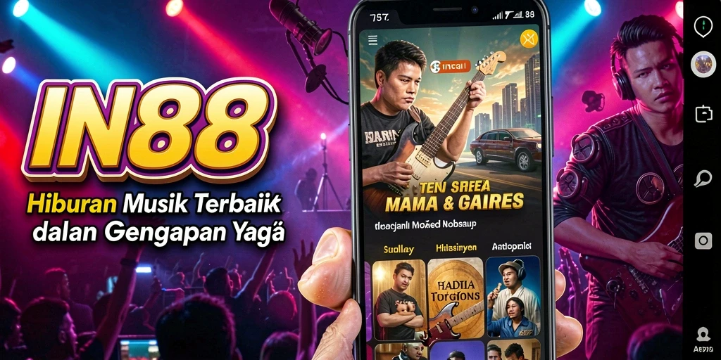 Screenshot IN88 menampilkan gameplay musik yang interaktif dan menarik.