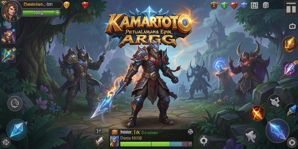 Tampilan gameplay KAMARTOTO yang menampilkan aksi pertempuran yang mendebarkan.