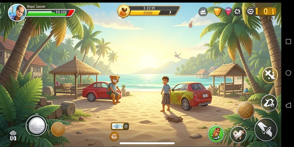 Tampilan gameplay N32 yang seru dan berwarna-warni.