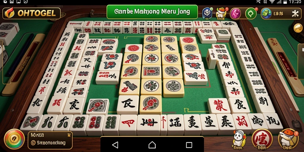 Tampilan gameplay seru dari OHTOGEL yang menggugah semangat bermain Mahjong.