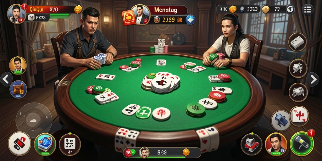 Screenshot gameplay QiuQiu RR33 yang seru dan mendebarkan.