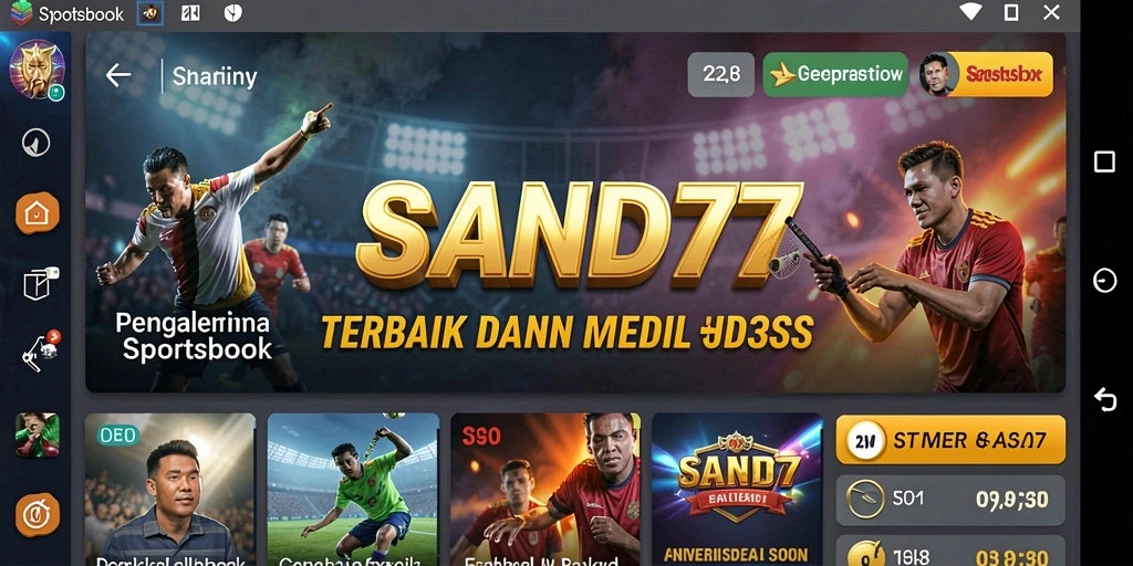 Screenshot gameplay SAND77 menampilkan berbagai pilihan taruhan menarik.